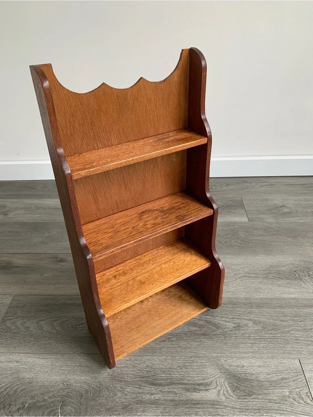 Vintage Four-Tier Wooden Display Shelf